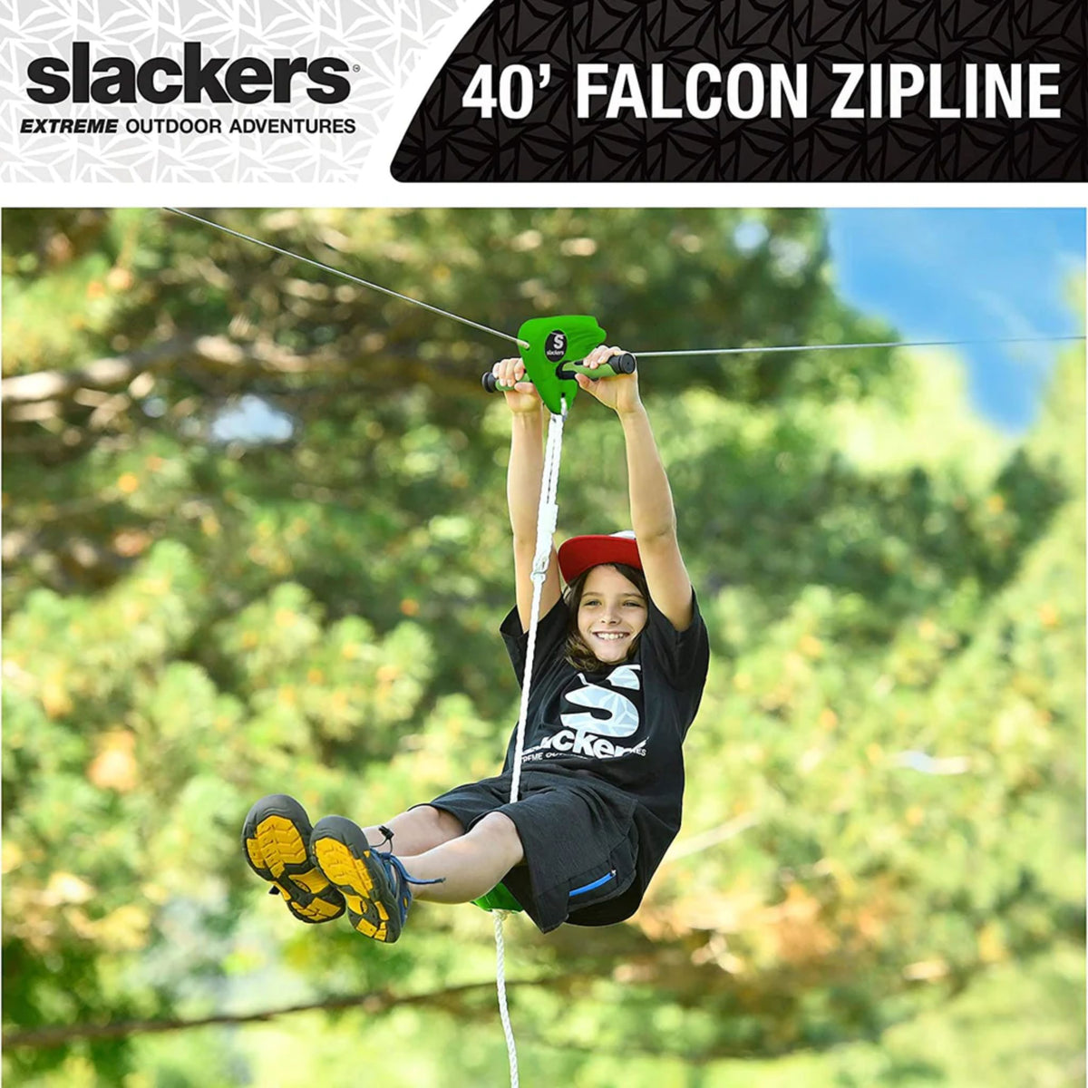 Slackers 40' Zipline Falcon Kit Scooter Girl Toys