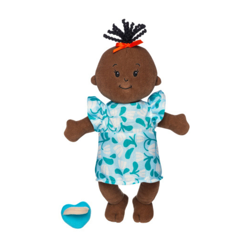 Manhattan Toy Wee Baby Stella Doll - Brown with Black Wavy Tuft