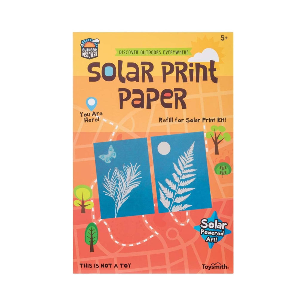 solar print paper nature fun