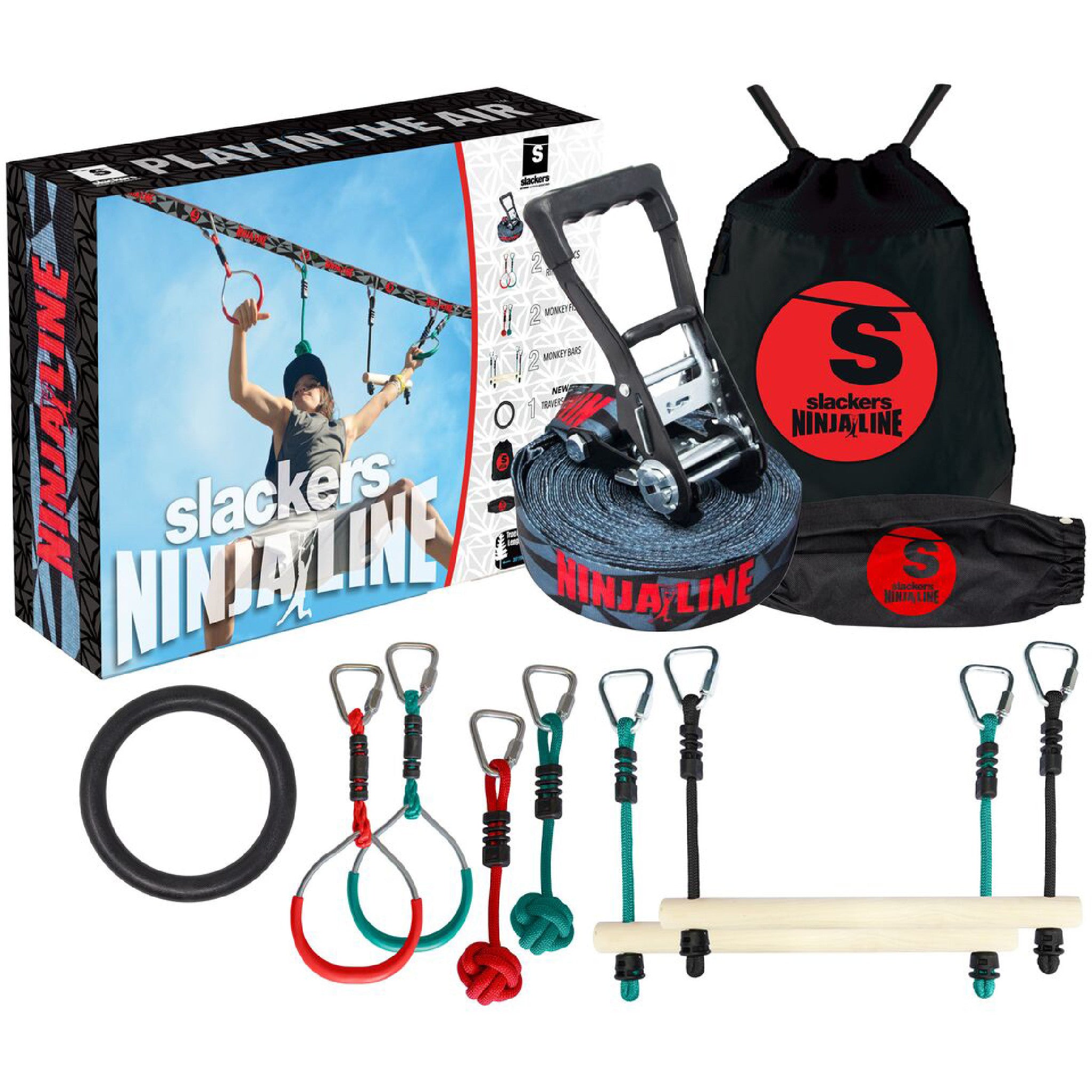 Slackers Ninjaline Intro Kit With 7 Hanging Obstacles – Scooter
