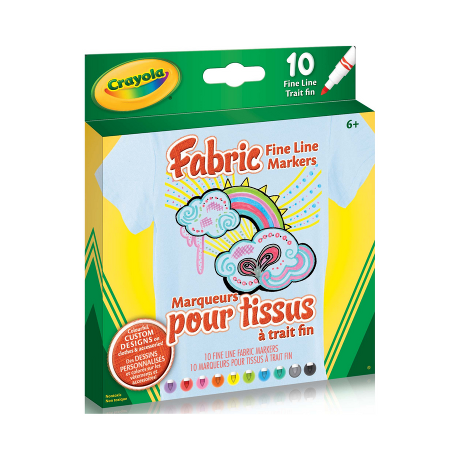 Crayola Fabric Markers Fine Line 10 pack – Scooter Girl Toys