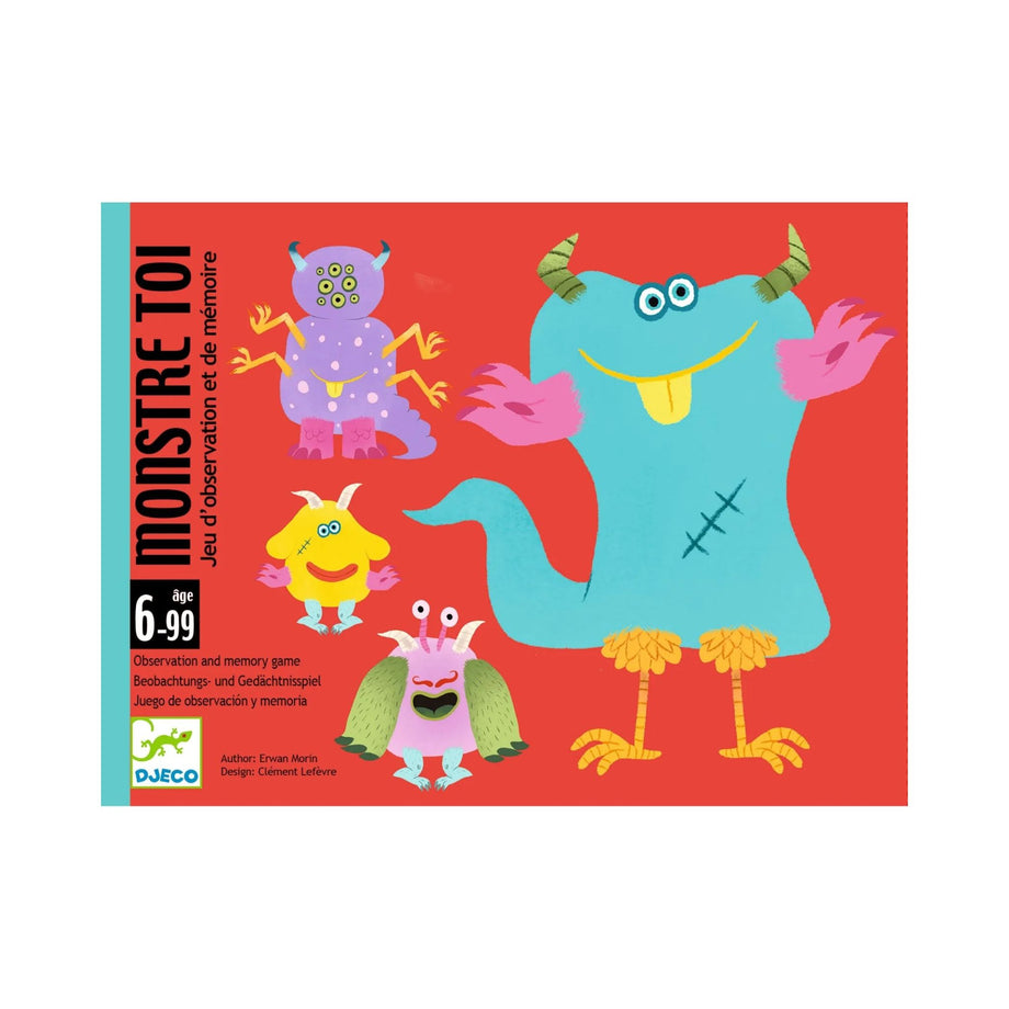 Djeco - Monster Toi Memory Card Game – Scooter Girl Toys