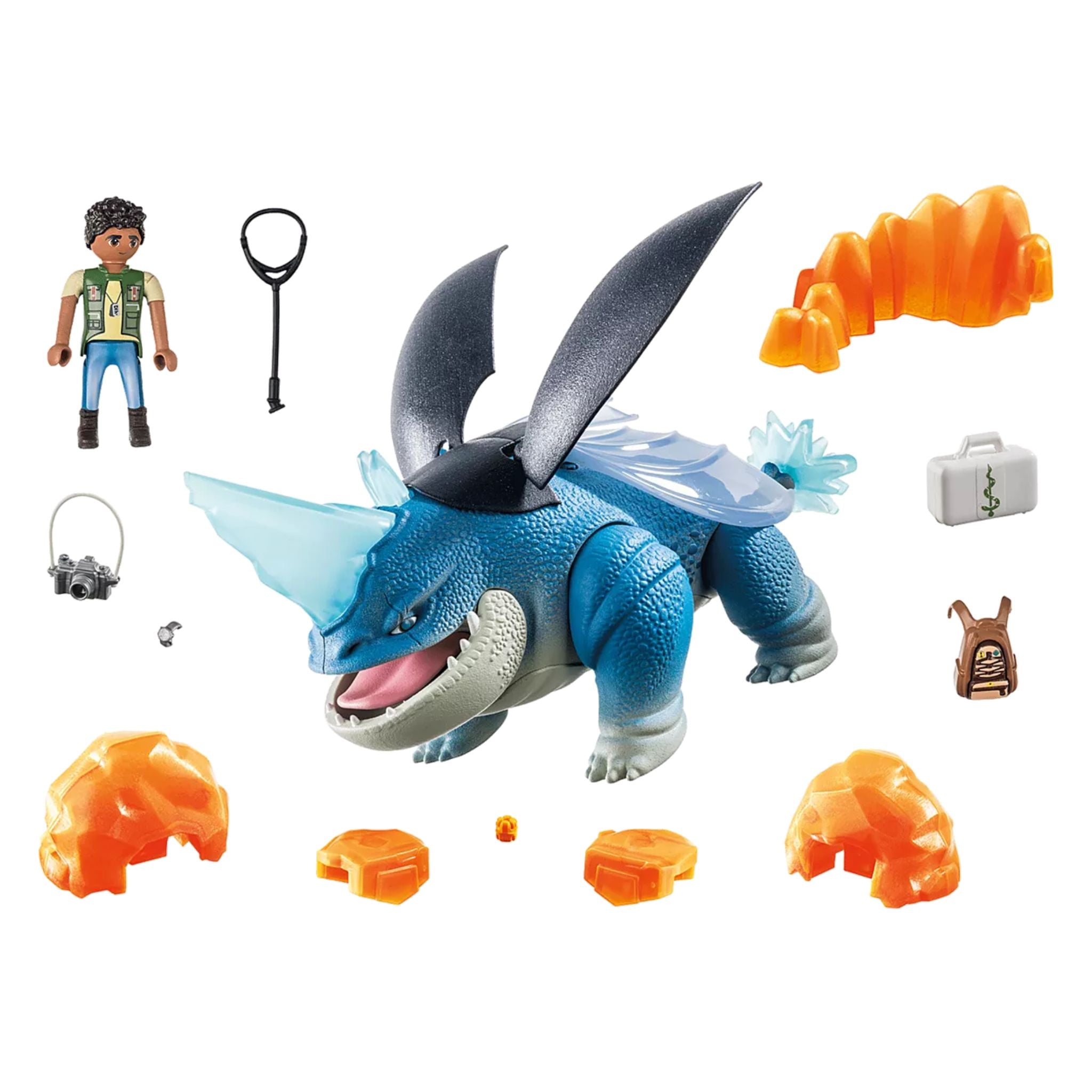 Playmobil - Dragons Nine Realms - Plowhorn & D'Angelo – Scooter Girl Toys